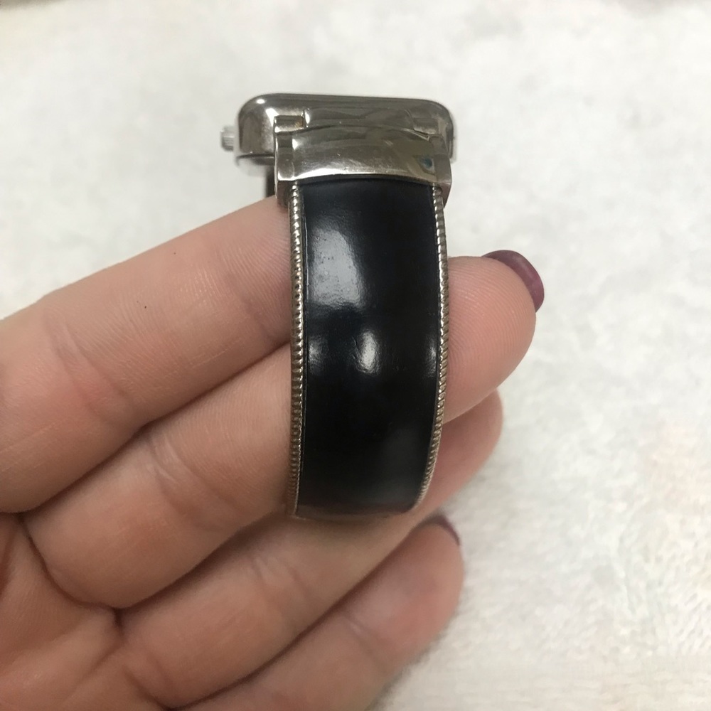 Premier designs black faux leather watch